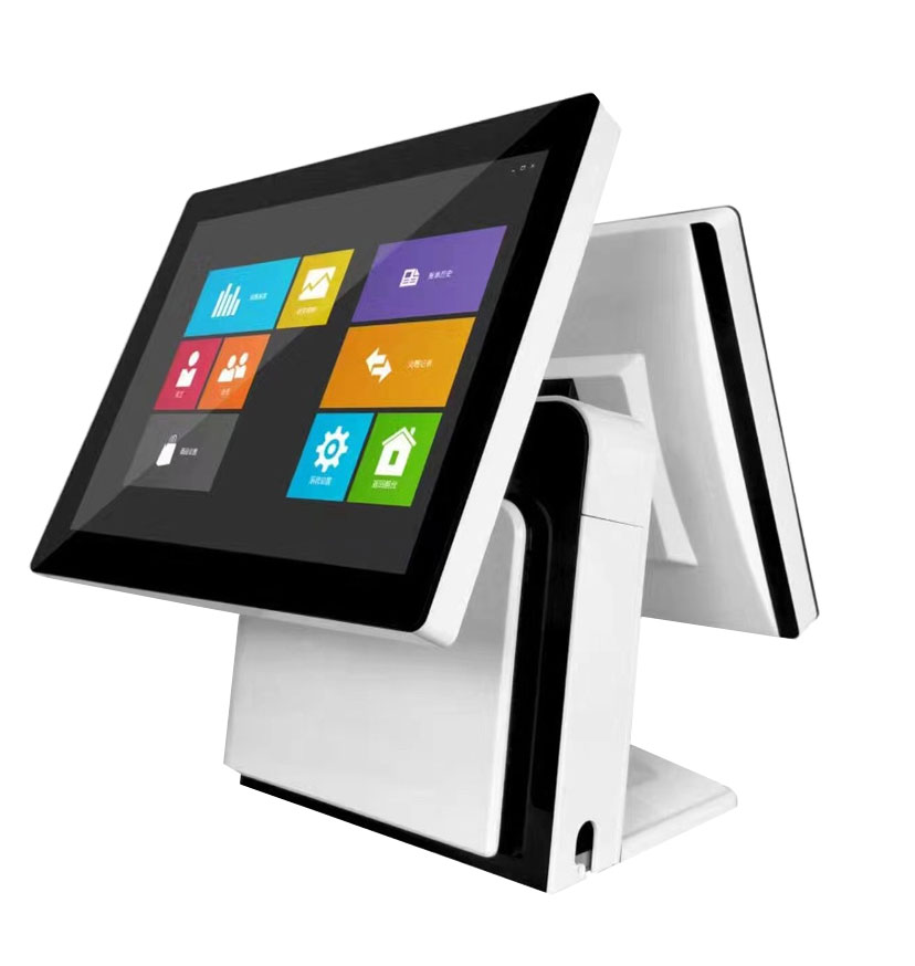 Desktop All In One Touch Portable USB C Monitor Facing Display With POS Printer