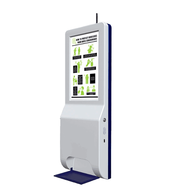 Monitor LCD Screen Wall Mount Touch Hand Sanitizer Dispenser Kiosk