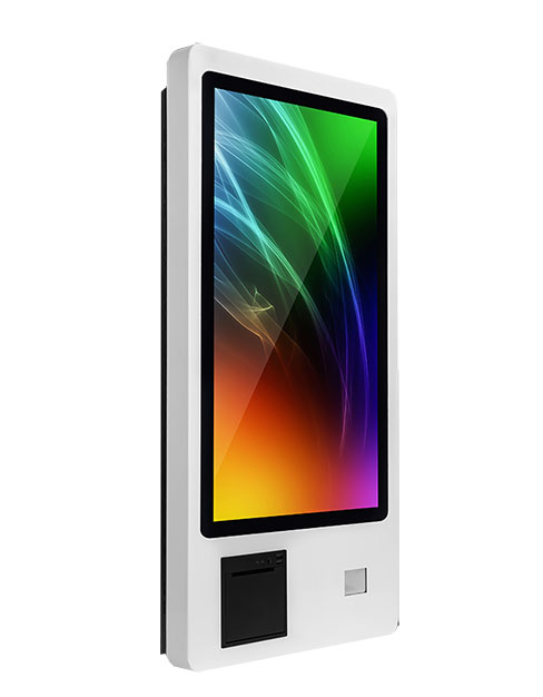 Wall Mount Smart Touchscreen Self Order Food Kiosk LED Signage Machine