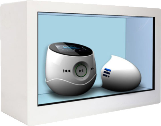 Event Indoor Transparent LCD Advertising 3D Display Showcase